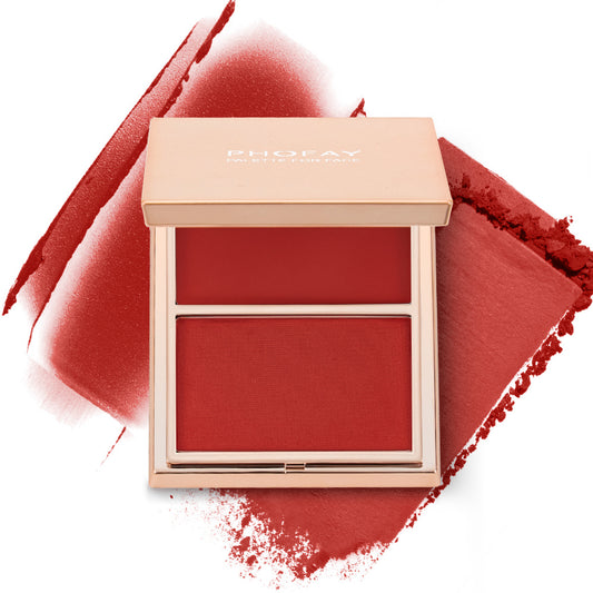 Velvetlush Double-Take Cream & Powder Blush Duo